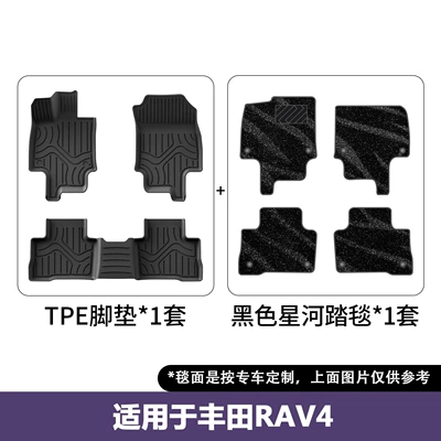 mat, Modelə uyğun ayaqaltı - 19-25-toyota-rav4-rongfang-double-layer-floor-mats-galaxy-blanket