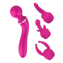 厂家货源 硅胶头尾双震舔舌撩蒂AV棒女用G点震动棒女性自慰用器具