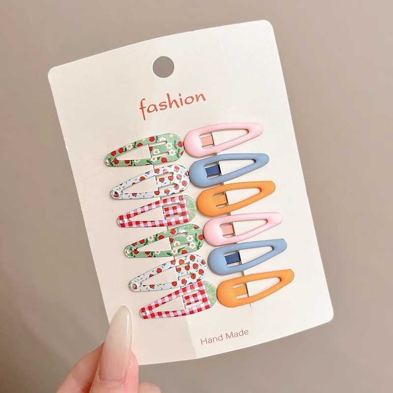 Horquilla de estrella de color dopamina 2025 nueva horquilla de gota de agua de nube para niños flequillo lateral bb clip tocado