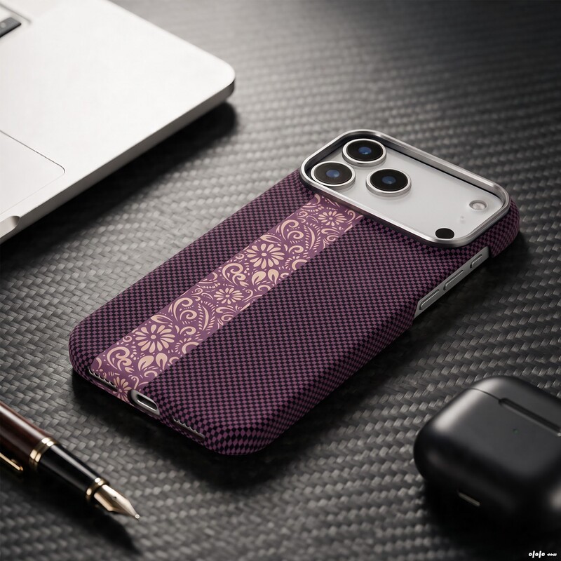 Suitable for iPhone 18 Pro Max, carbon fiber magnetic phone case, Apple 17 Kevlar pattern semi-wrap protective case Suitable for iPhone 18 Pro Max, carbon fiber magnetic phone case, Apple 17 Kevlar pattern semi-wrap protective case