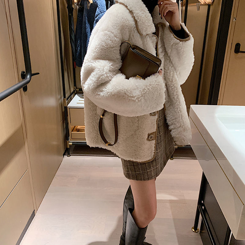 大きいサイズの太ったmmの格子の毛は半身のスカートの秋冬の婦人服の腰が高くてやせています。|undefined