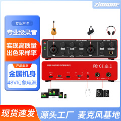 ZS35U跨境专业录音编曲混音直播配音K歌外置usb外置声卡亚马逊热