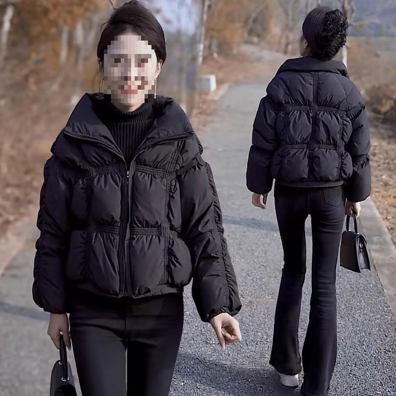 Winter Thickened New Short Style 2025 Niche Unisex American Couple Jacket Black Trendy down Coat for Women