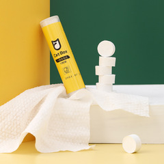 10-packet disposable compressed towels, pocket-sized travel and business trip convenience, thickened non-woven granular face towels