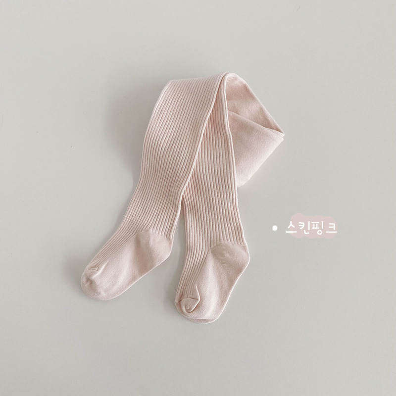 1385 pantimedias para niños al por mayor de Primavera de color sólido de doble aguja de los niños leggings de algodón tira de los NIÑOS Calcetines de baile