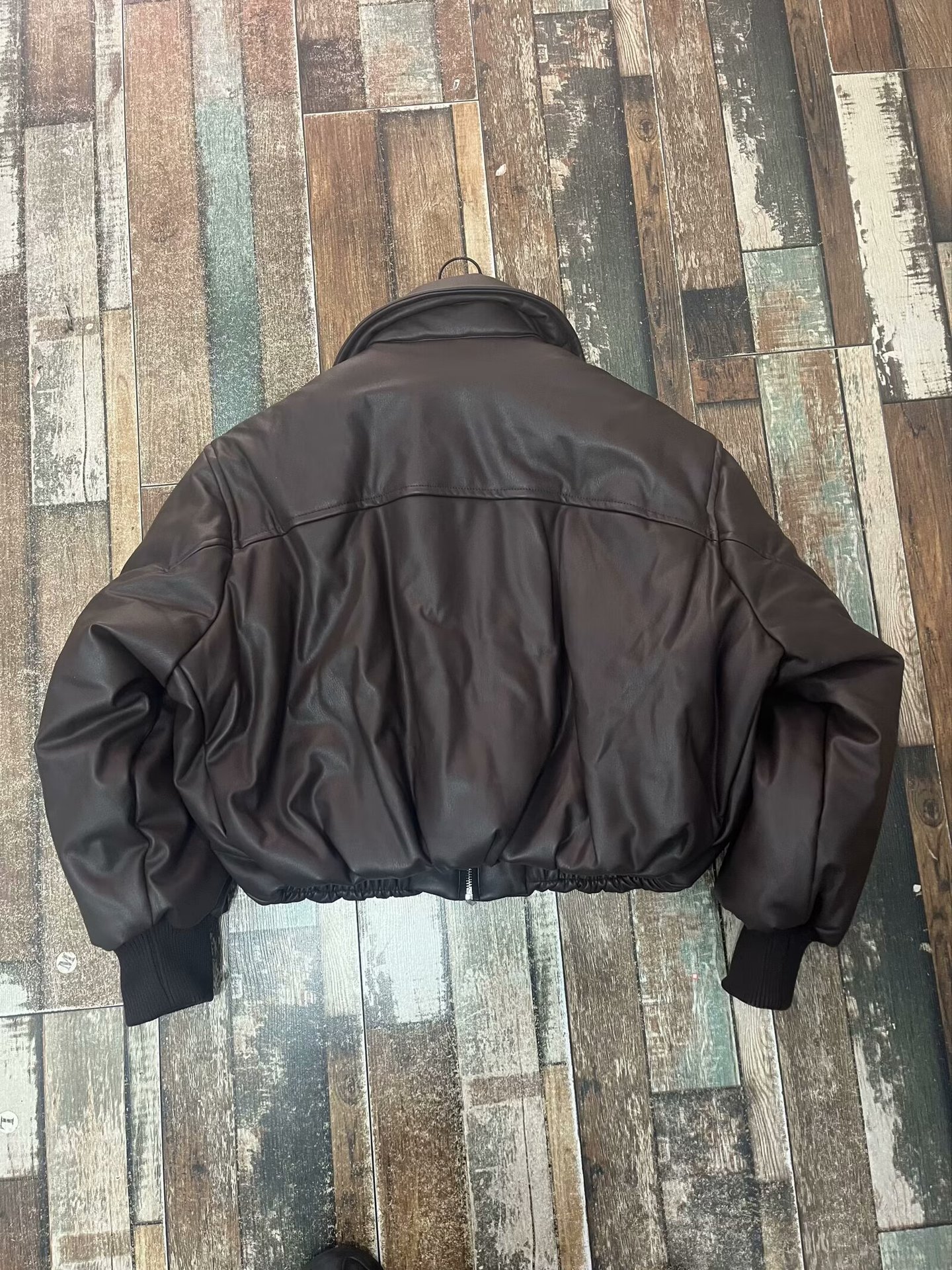 Dameskleding Herfst en Winter Nieuwe Internet Celebrity Proteïne Leer Dikke Warme Korte Leren Katoenen Jas_voghion.com