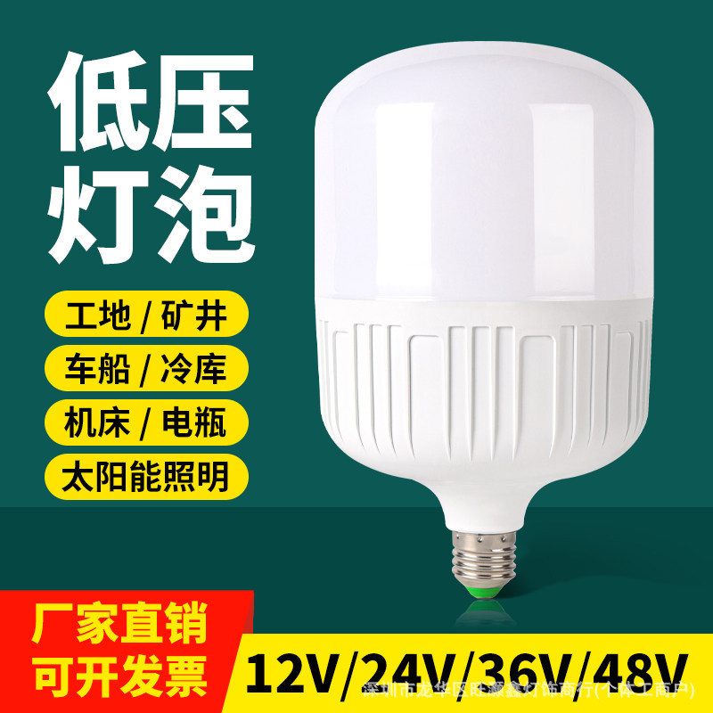 Low Voltage Led Light Bulb 12V24V36V48V E27 Screw Base Ac/Dc for Construction Sites, Mines, Battery-Powered Night Market Energy-Saving Lamp Low Voltage Led Light Bulb 12V24V36V48V E27 Screw Base Ac/Dc for Construction Sites, Mines, Battery-Powered Night Market Energy-Saving Lamp