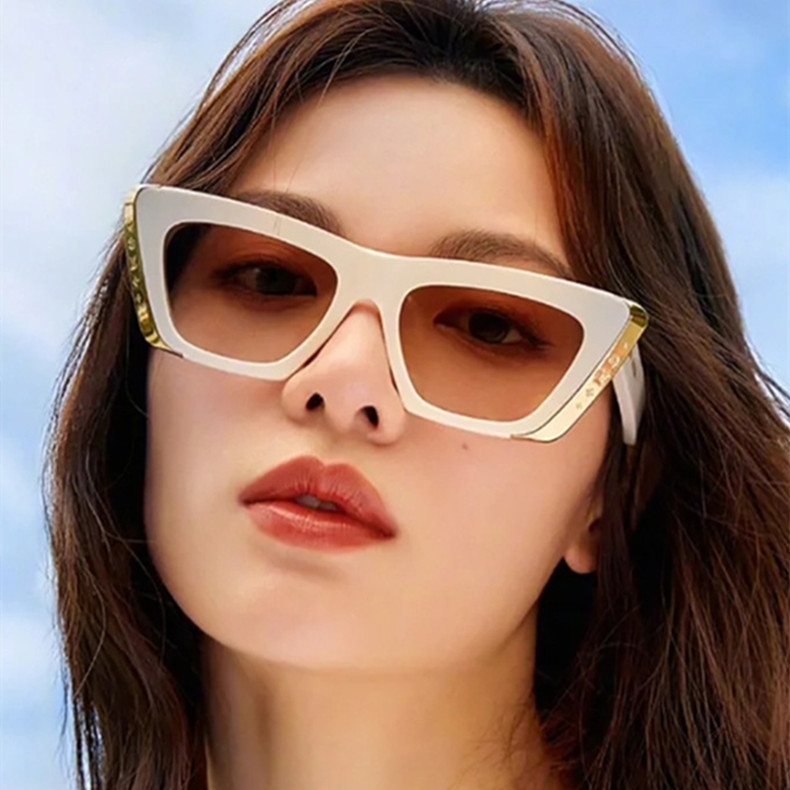 Full Frame Glasses Structure Sunglasses Classification Hip-Hop Geometric PC UV400 Protection Cat Eye Full Frame Women's Sunglasses