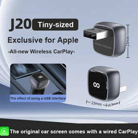 跨境新品无线carplay盒子有线转无线适配器carplay安卓Auto2合1