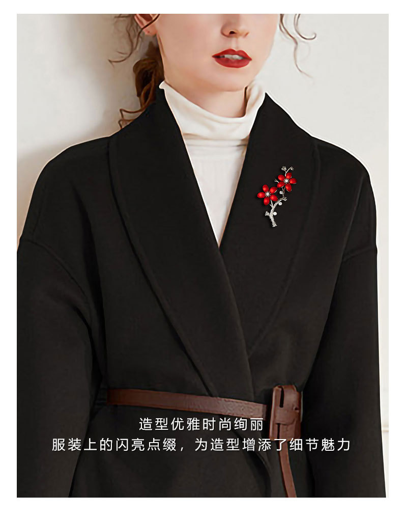 复古优雅梅花胸针小众设计时尚百搭喜庆胸花高级感西装