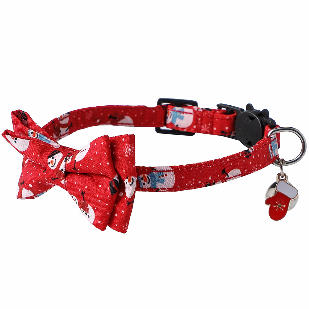 Transfronterizos para Navidad dibujos animados mascotas arcos campanas gatos collares perros perros collar mascotas al por mayor