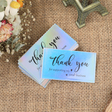 厂家直供 镭射纸吊牌感谢卡 铝箔纸异型卡片各种通用卡片免费设计