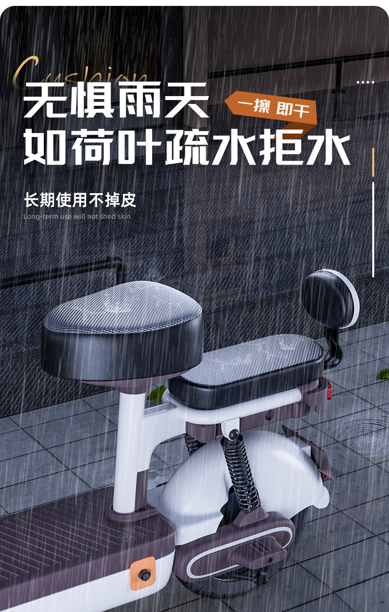 New Waterproof Seat Cover for Electric Vehicles, Suitable for All Seasons, Sun Protection and Heat Insulation, New National Standard Electric Bicycle Rear Seat Cover