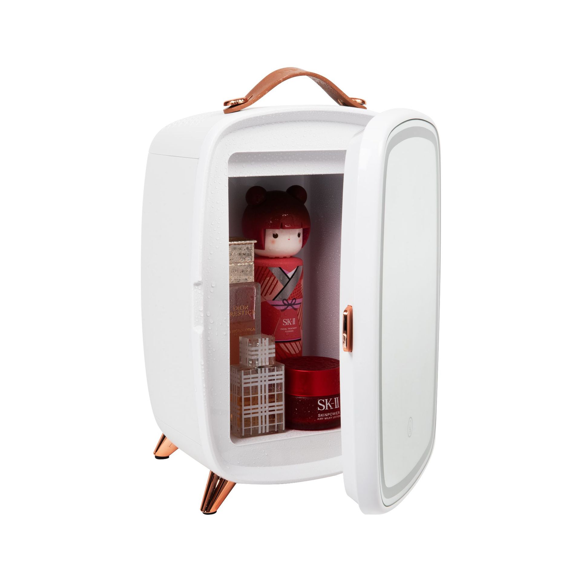 Wow 6L personalizado espejo LED refrigerador cosmético mini refrigerador de dormitorio doméstico refrigerador de belleza portátil