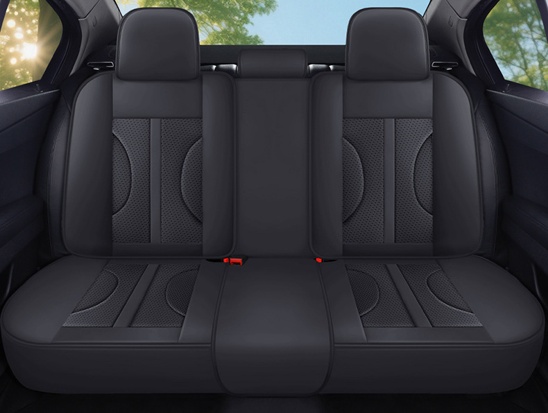 New Foreign Trade Model Crescent-Shaped All-Season Perforated Leather Full-Cover Wear-Resistant Universal Five-Seater Car Seat Cushion Cover