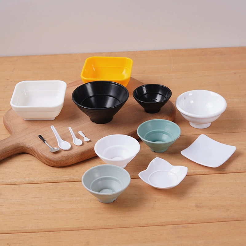 Small realistic tableware, food play, toy, DIY