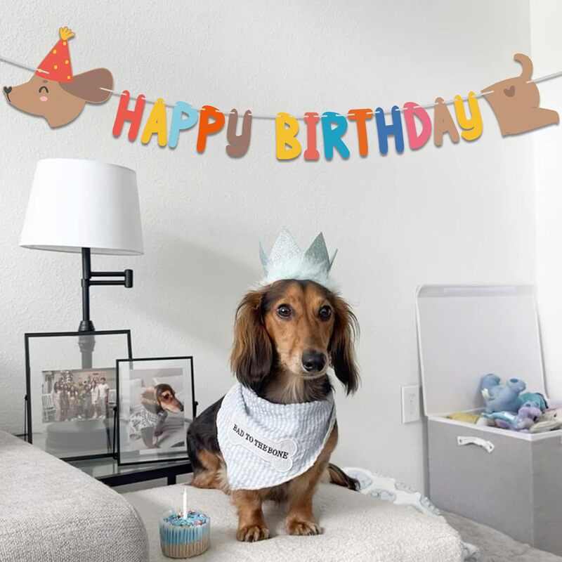 Dachshund Dog Flag Dachshund Birthday Party Decoration Props Cute Puppy Party Decoration Hangings Dachshund Dog Flag Dachshund Birthday Party Decoration Props Cute Puppy Party Decoration Hangings