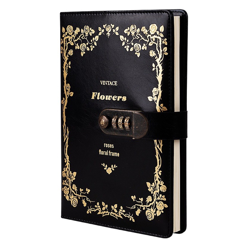 Cuenta de mano de celebridad de Internet con libro de contraseña de bloqueo a5 diario de pareja engrosado creativo cuaderno de cumpleaños de regalo de escuela primaria