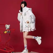 棉服女學生2022年新款冬季棉襖設計感小眾宇航員小熊棉衣女ins潮
