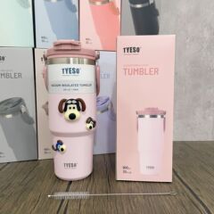 TYESO 新しい夏アイスカップ高価値保冷カップ屋外ポータブルハンドル車のカップ