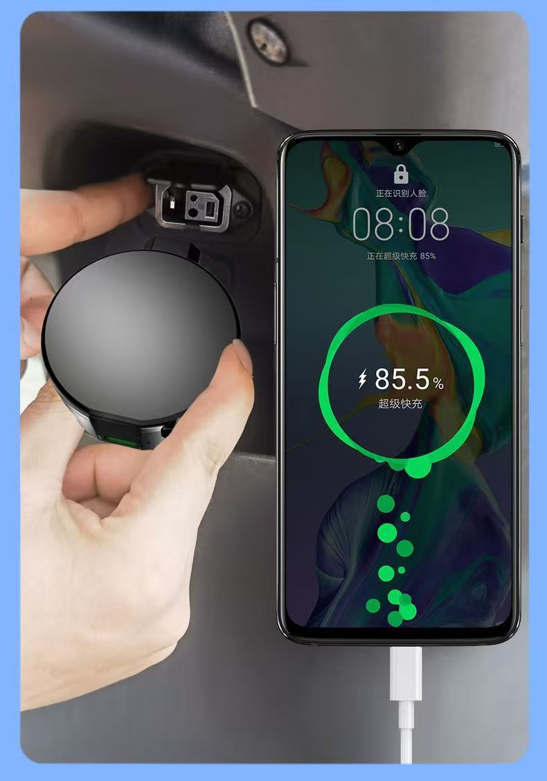 New National Standard Electric Vehicle Mobile Phone Charger Fast Charging 60V72V Universal Fast Charging Converter USB Car Charging Plug