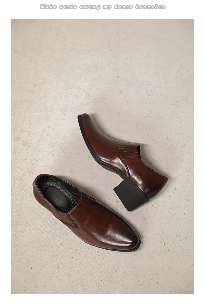 Loafers Men's Shoes Fashion Large Size Low Top Shoes Spring And Autumn New Style Sleeve Pointed Leather Shoes One Step Small Leather Shoes_vogvips.com