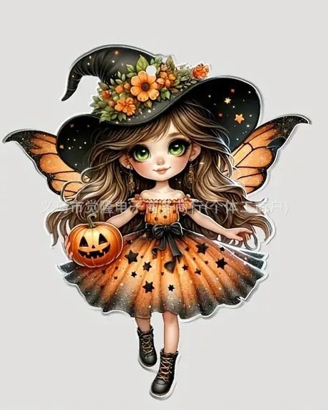Nuevos productos transfronterizos de acrílico Halloween Elf de automóviles decoración colgante accesorios de llaves colgante soporte fijo image 10