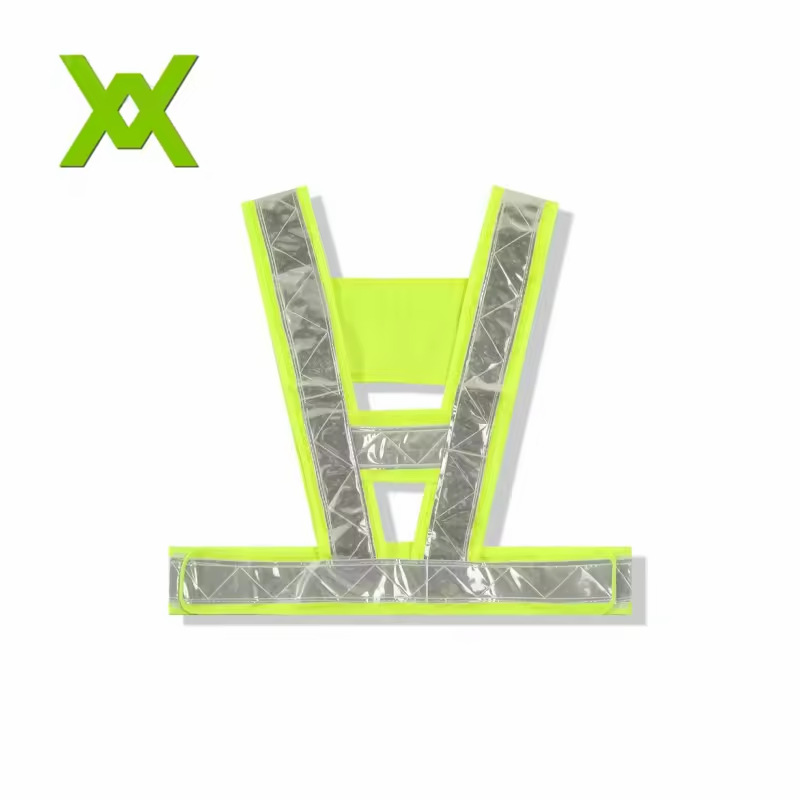 A字道路施工VEST PVC晶格背心 V字安全背心 反光马甲 PVC反光条