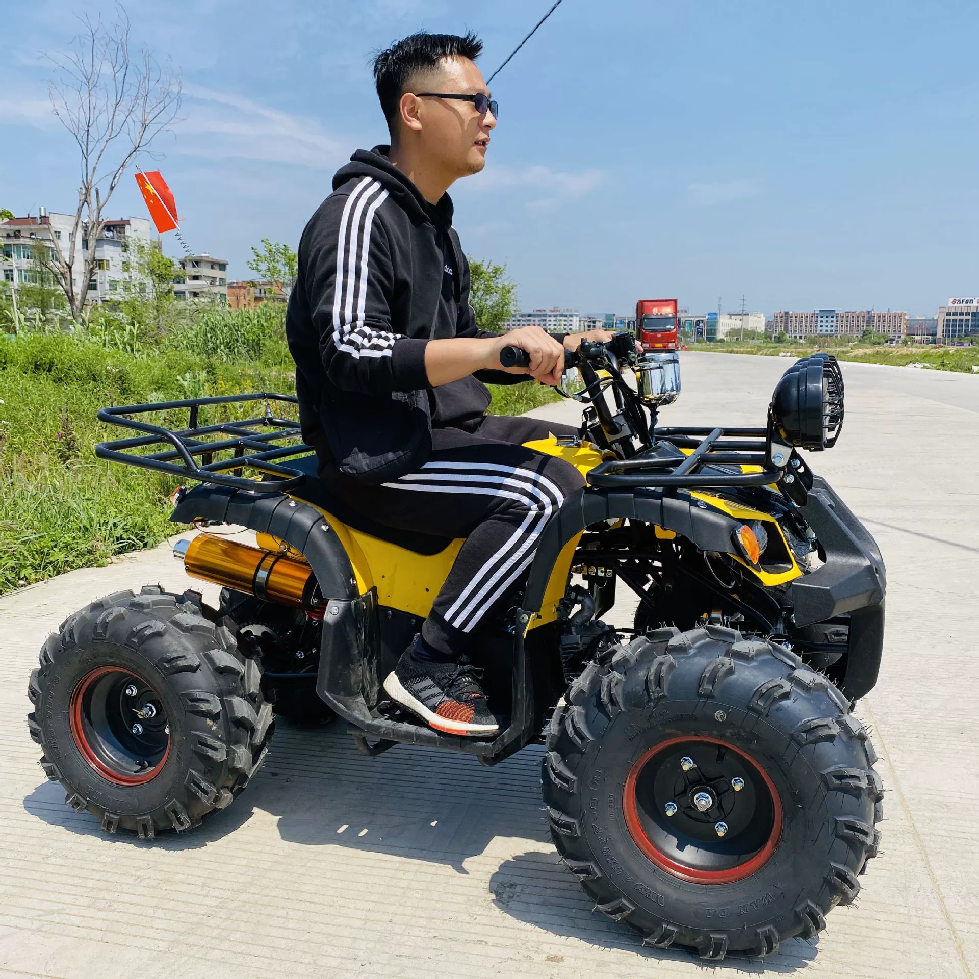 Малый бык бензиновый квадроцикл 125cc ATV четырехколёсный внедорожник, аренда площадки курортной зоны, горный мотоцикл карт