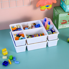 美工区彩笔收纳盒幼儿园区角收纳盒桌面分格画室材料分类绘画盒
