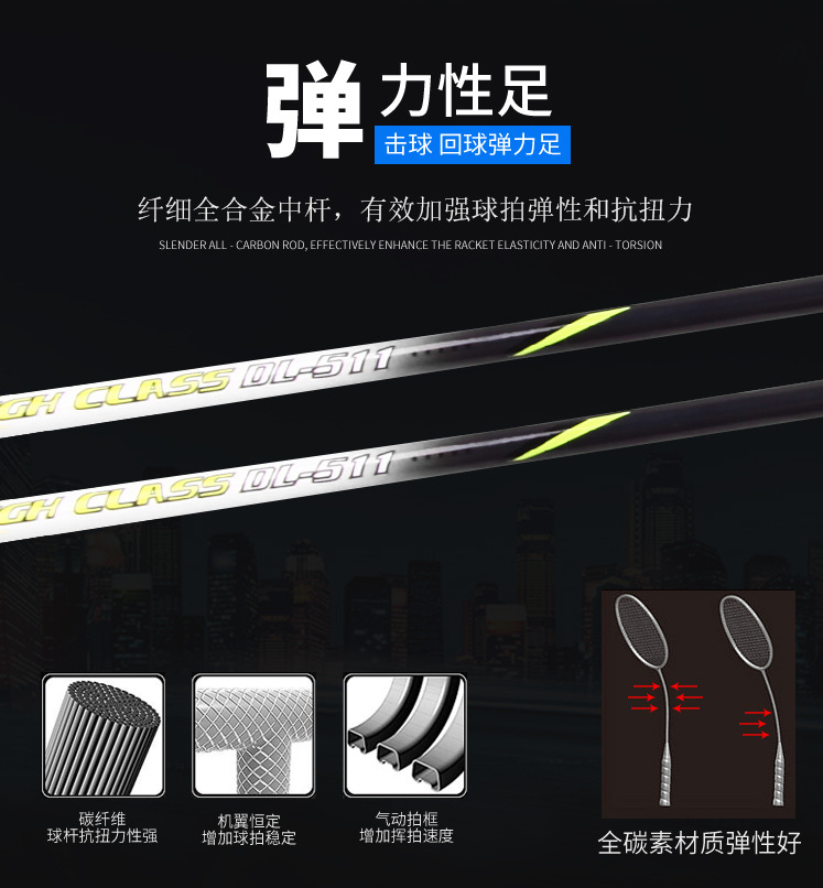 羽毛球拍雙拍初學訓練套裝超輕耐打耐用型成人兒童小學生2支裝