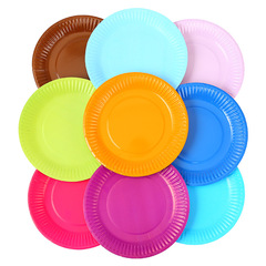 Colorful Paper Plates: Kindergarten Kids' DIY Handmade Paper Plate Art, Craft Supplies for Painting, Graffiti, and Decorative Sticker Projects