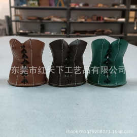 跨境Leather Corset Pencil Cup 皮革紧身胸衣铅笔杯笔筒收纳盒