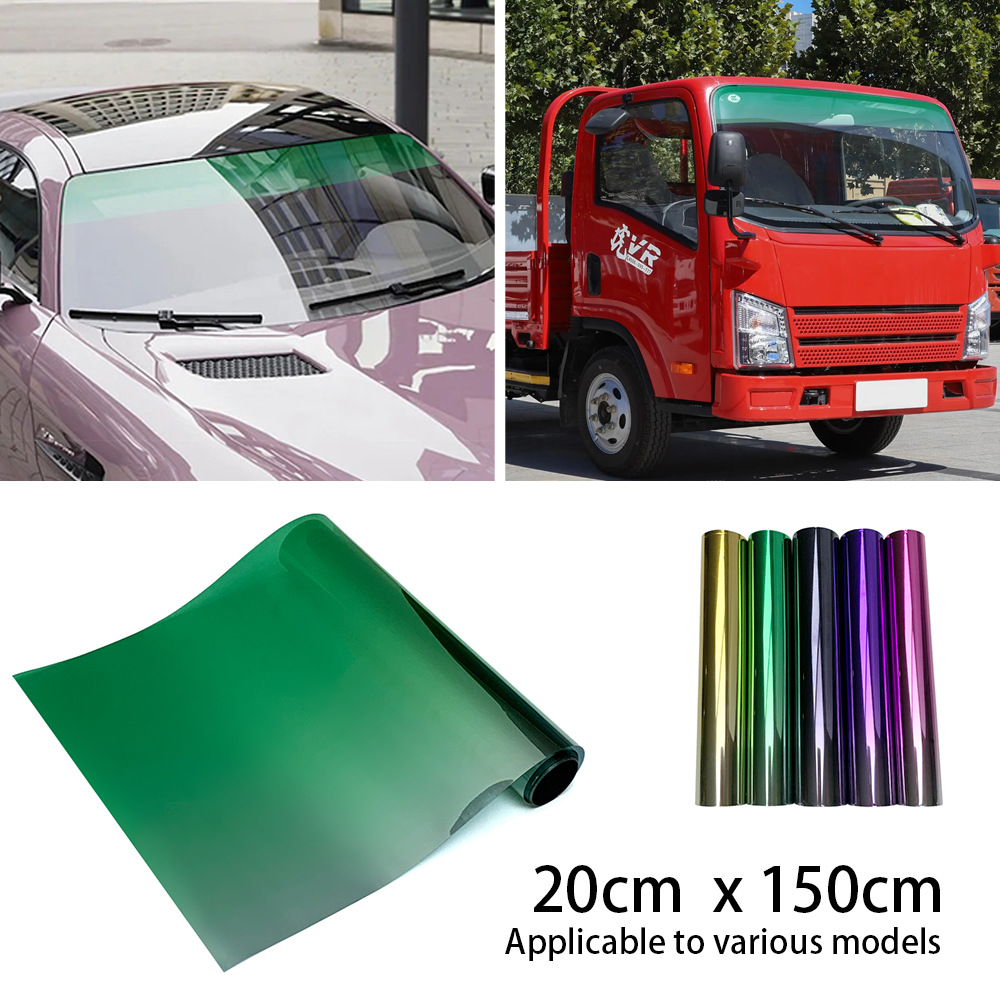Vlt Thermal Insulation Solar Film Car Front Windshield Sticker Colorful Color Changing Truck Rv Decorative Film