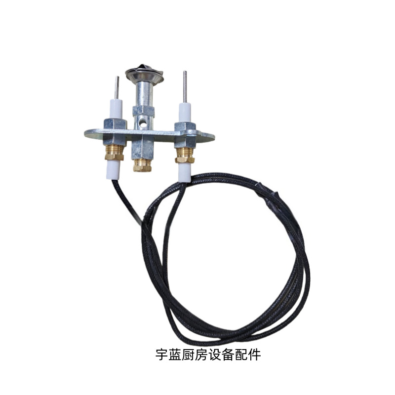 商用炉灶煲仔炉长明火熄火保护三叉点火支架引火头热电偶点火组件