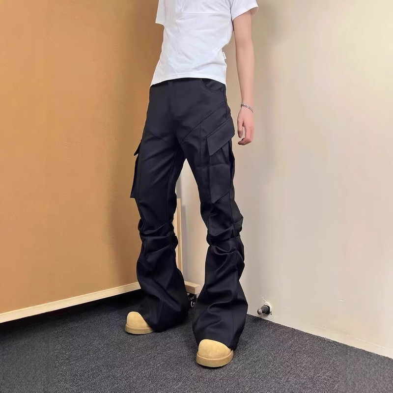 2024 National Fashion American Retro Pleated Micro-Lara Covers Pants for Men and Women Autumn Large Pocket Advanced Micro-Lara Casual Pants 2024 National Fashion American Retro Pleated Micro-Lara Covers Pants for Men and Women Autumn Large Pocket Advanced Micro-Lara Casual Pants