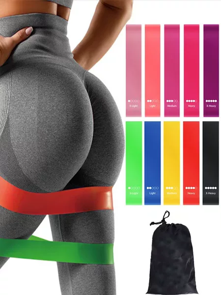 Tpe Resistance Band Elastic Loop Yoga Fitness Resistance Band for Men and Women Butt Lift Training Strength Shaping Colorful Stretch Band
