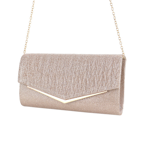 Evening banquet bag, European and American-style handbag, pleated design, formal event clutch, dressy crossbody bag, evening gown accessory