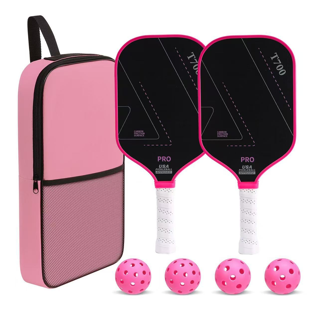 Full Carbon Fiber Pickleball Racket Pickleball Graphite T700 Rough Frosted Outdoor Sports Extended Pickle Paddle