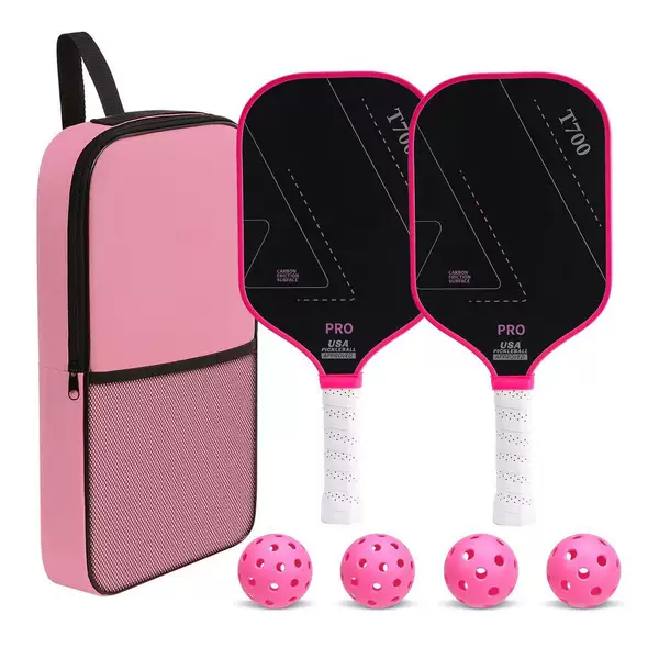 Full Carbon Fiber Pickleball Racket Pickleball Graphite T700 Rough Frosted Outdoor Sports Extended Pickle Paddle