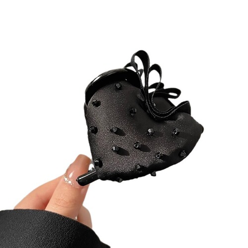 New black strawberry claw clip high ponytail updo hairpin temperament high ponytail round head shark head accessory