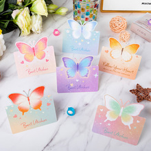 跨境ins风莫兰迪色蝴蝶立体贺卡花店圣诞节创意祝福礼物打包卡片