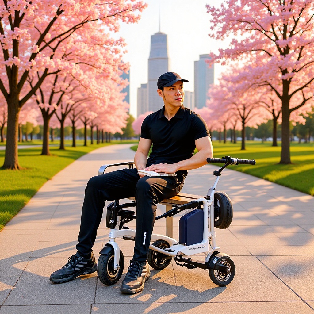 Small foldable electric suitcase for cycling