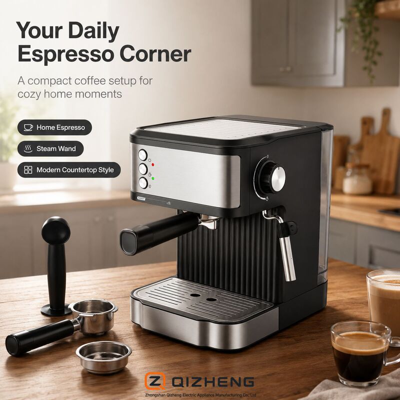 2026 Italian-style coffee machine for home use, automatic Coffee maker with smart color touch screen, cross-border OEM customization factory