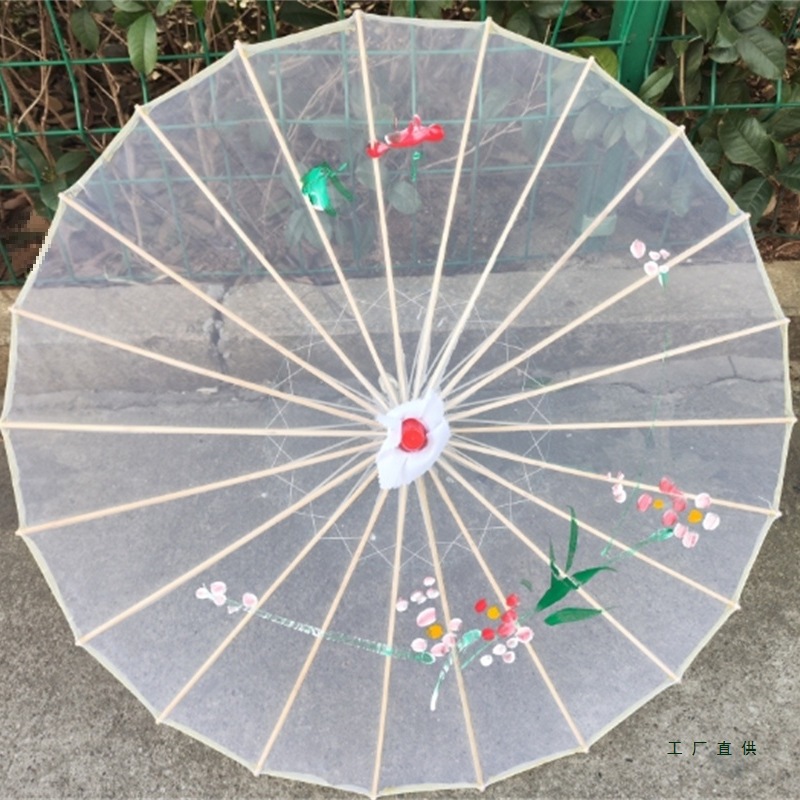 透明伞烟雨行舟舞蹈伞道具江南演出表演工艺伞民族傣族古典场舞伞