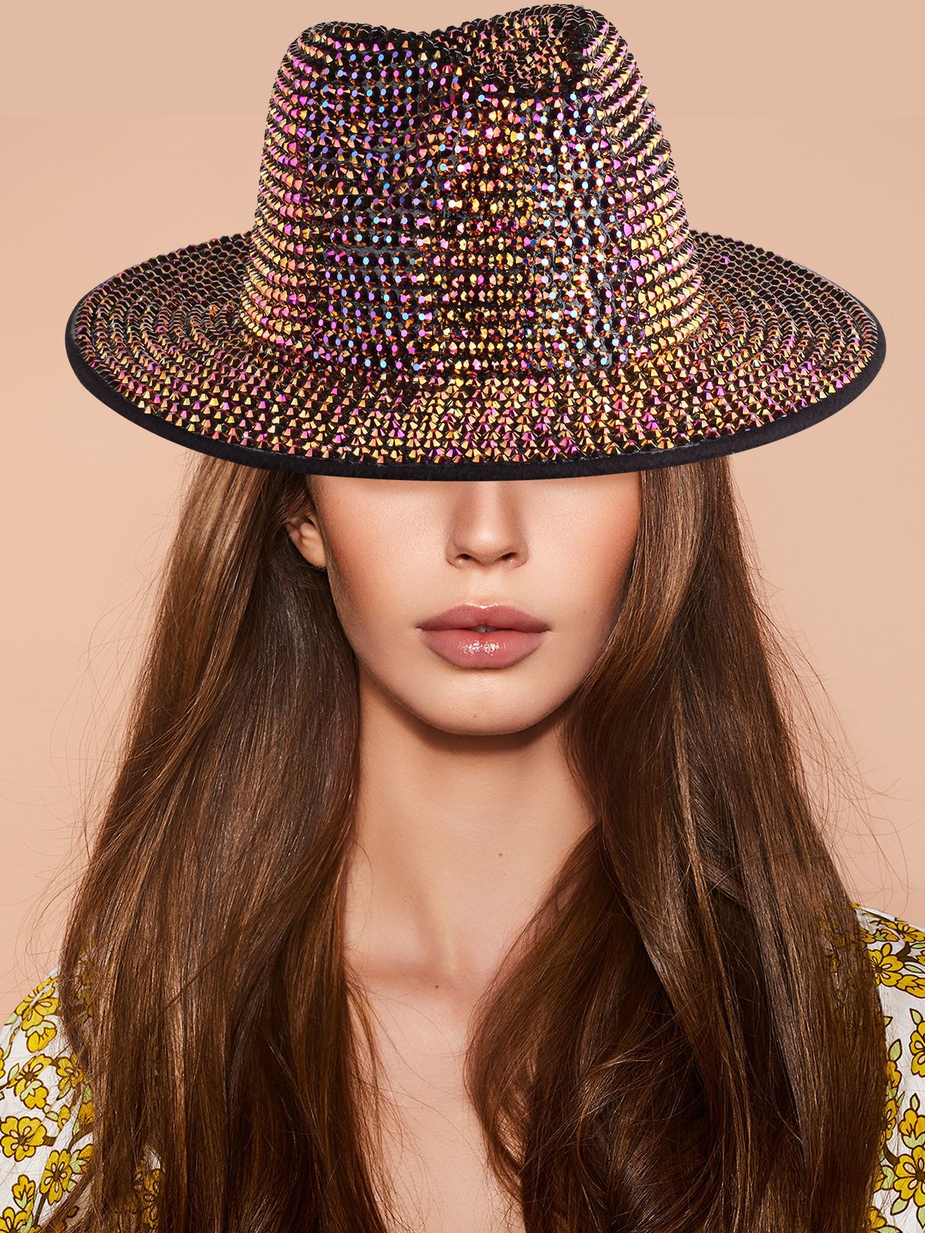 Frau Elegant Einfacher Stil Einfarbig Breite Traufen Fedora-Hut display picture 1