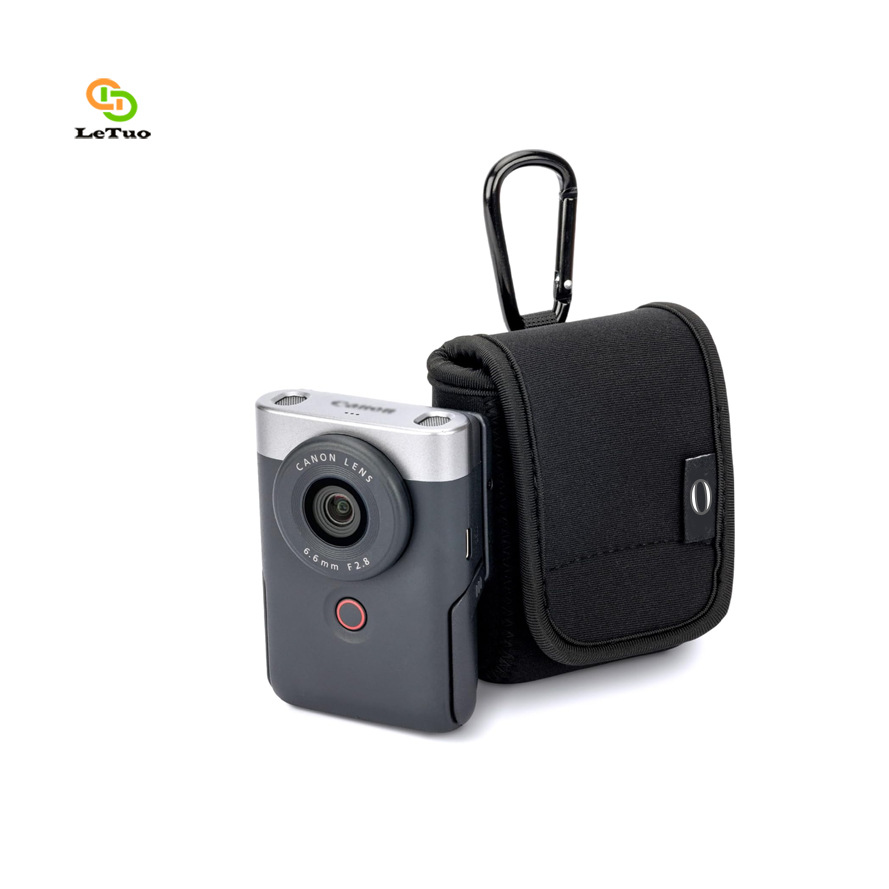 肩带款防震防寒潜水料数码相机收纳包 工厂生产竖款翻盖潜水料携