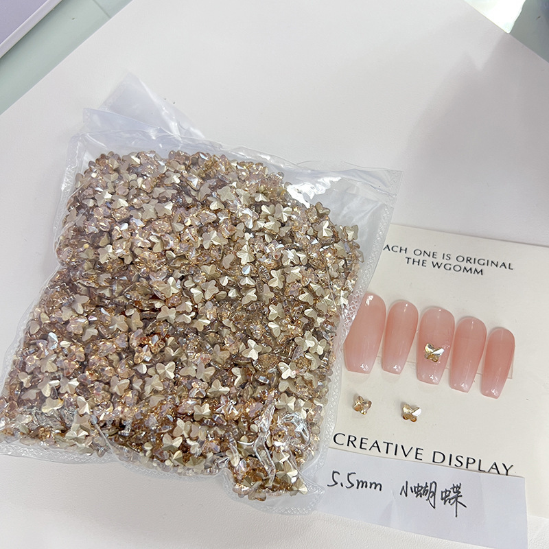 [KKK04-18] champagne butterfly 5.5 * 5.5mm