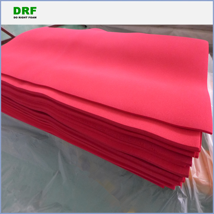 厂家供应红色EPDM橡胶发泡消音材料 红色三元乙丙橡胶泡棉板