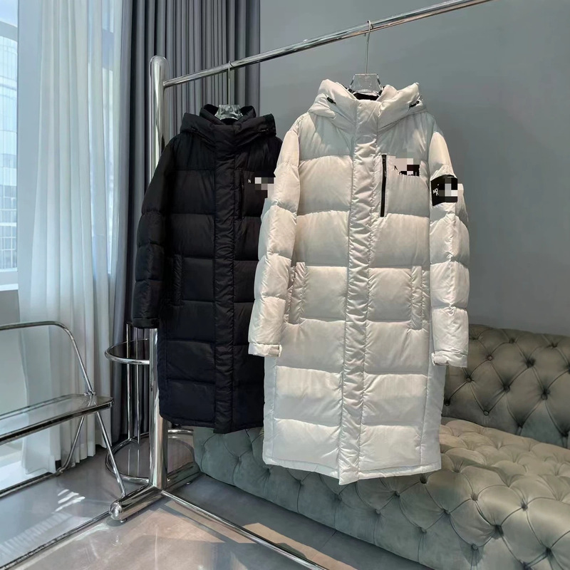 The North Face long down jacket, over-the-knee waterproof hooded coat, same style as Shin Min-ah's, suitable for men and women, warm and thick The North Face long down jacket, over-the-knee waterproof hooded coat, same style as Shin Min-ah's, suitable for men and women, warm and thick